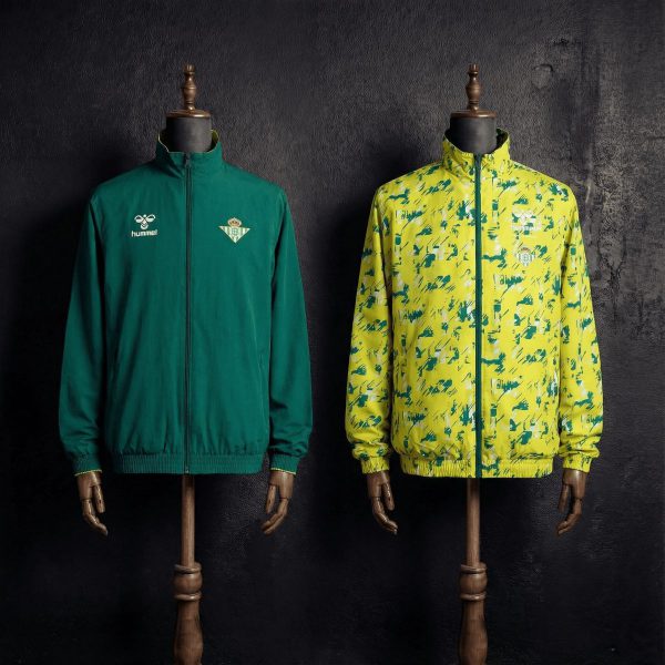 2026 Real Betis Green and Yellow Reversible Jacket Windbreaker Sport Unifom