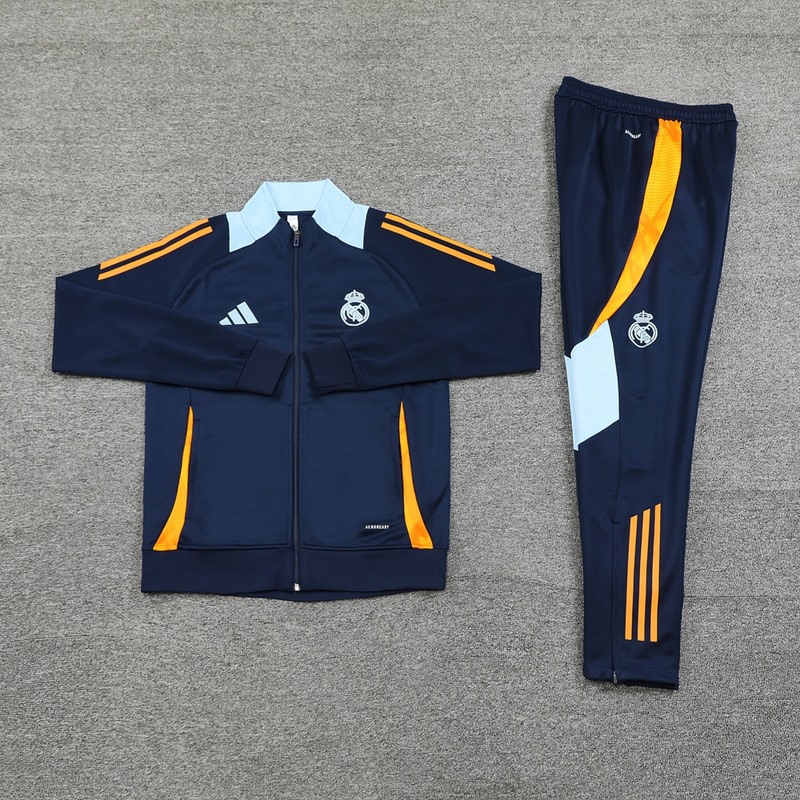 2024 Real Madrid Royal Blue Jacket Training Suit Set Football Team Shirt Sports Fashion