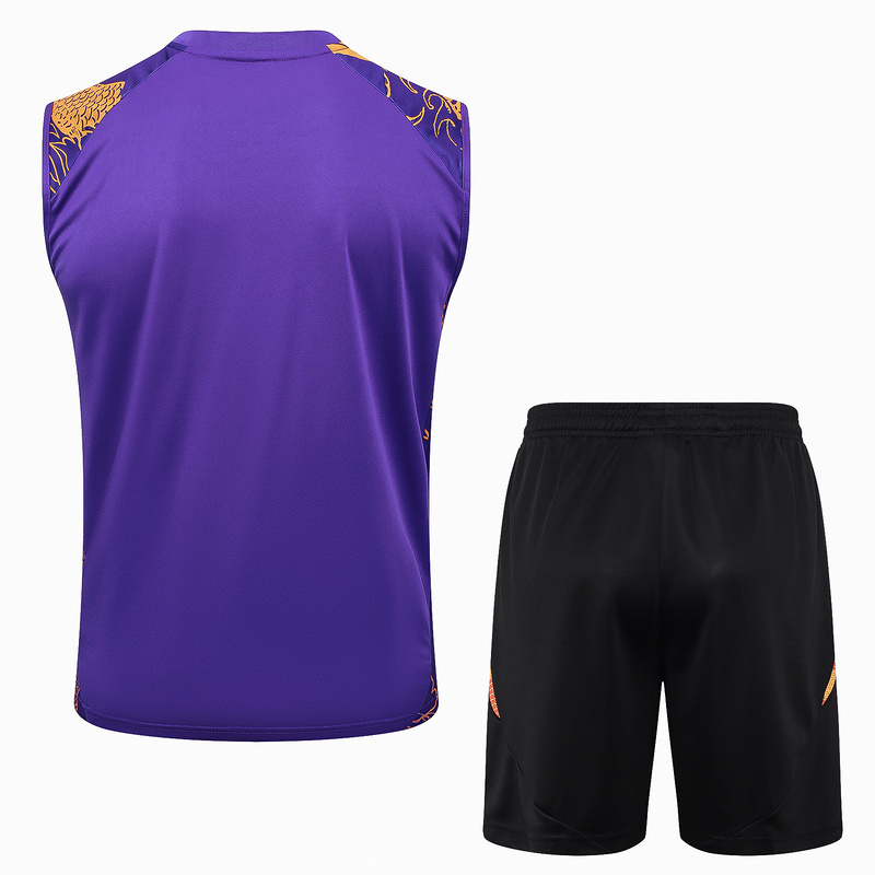 24/25 Real Madrid Purple Training Set Shirt and Shorts