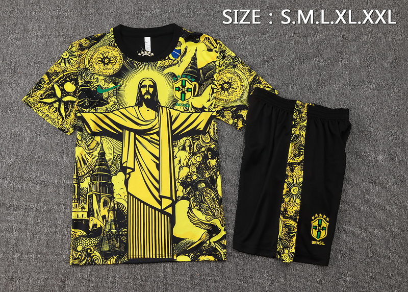 24/25 Brazil Yellow Training Set Shirt and Shorts
