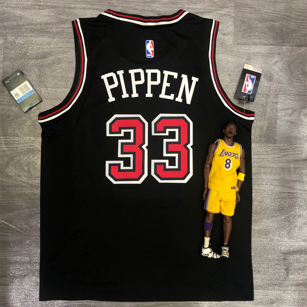 NBA Chicago Bulls Round neck Black Jersey PIPPEN#33 S-XXL