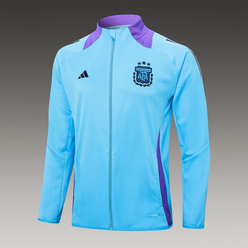 2024 Argentina Blue Jacket Training Suit Set Football Team Shirt Sports Fashion