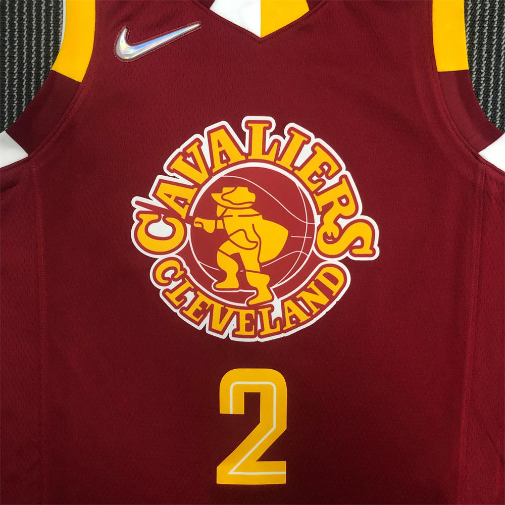 NBA Cleverland Cavaliers V-Neck Red 75th Anniversary IRVING#2 jersey S-XXL