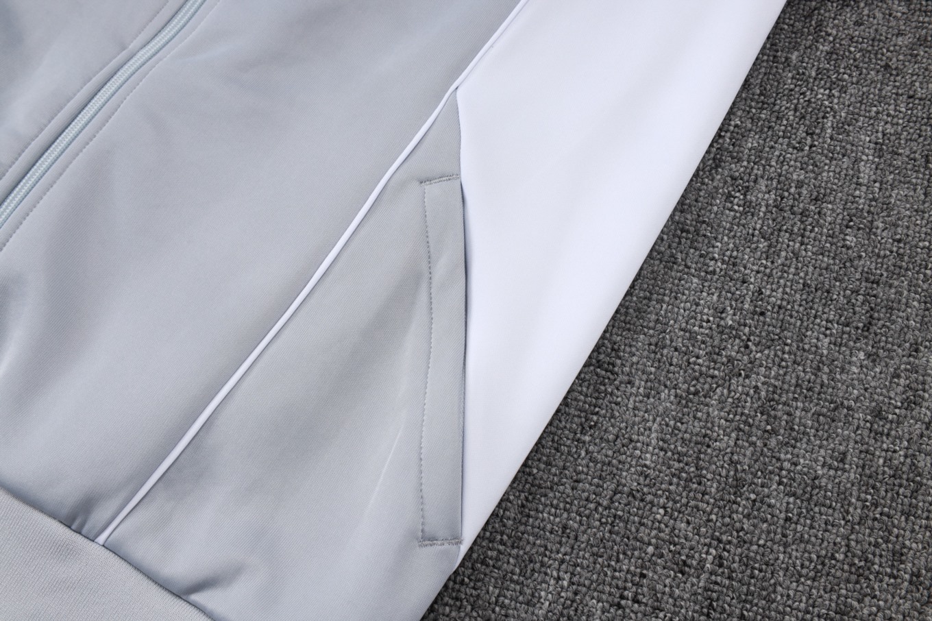 2026 Real Madrid Grey Jacket Training Suit Set