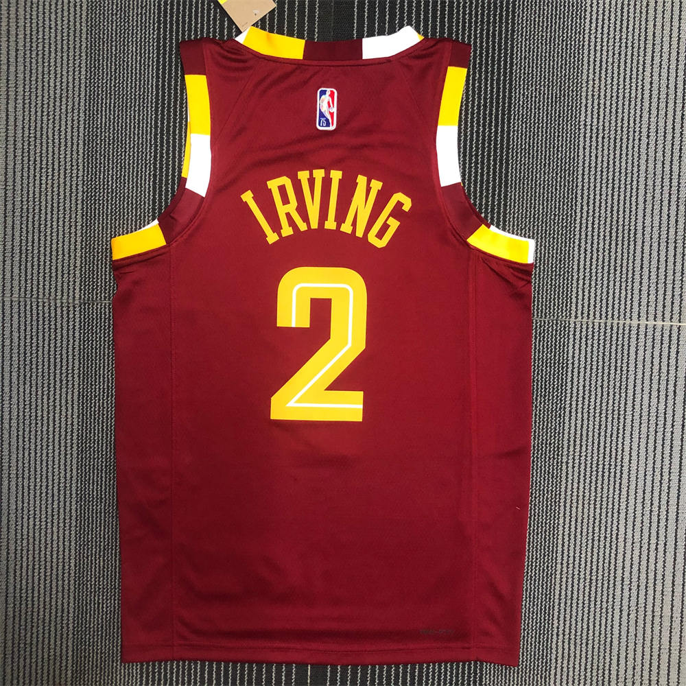 NBA Cleverland Cavaliers V-Neck Red 75th Anniversary IRVING#2 jersey S-XXL