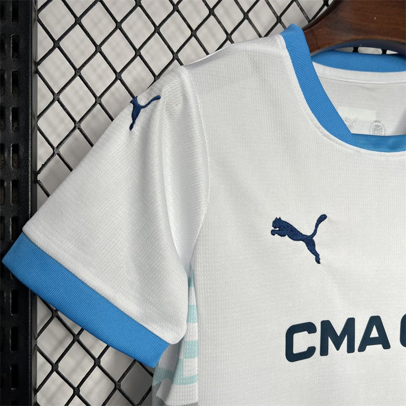 2024/25 Olympique Marseille Home jersey Kid Kits Size 16-28