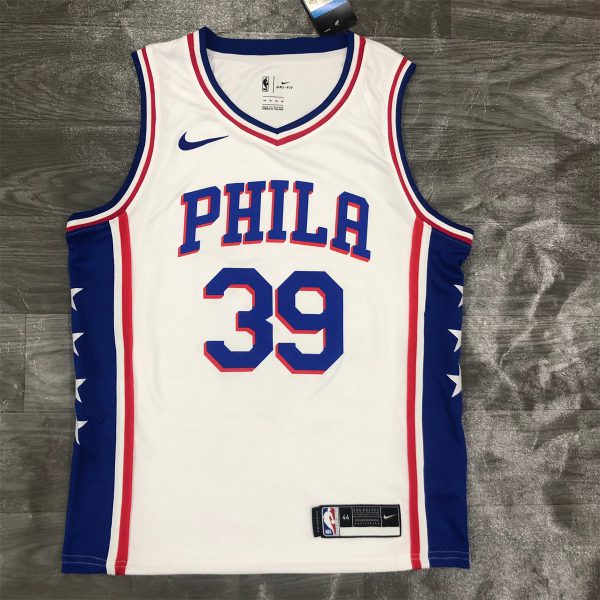 NBA Philadelphia 76ers V-Neck White Jersey HOWARD#39 S-XXL