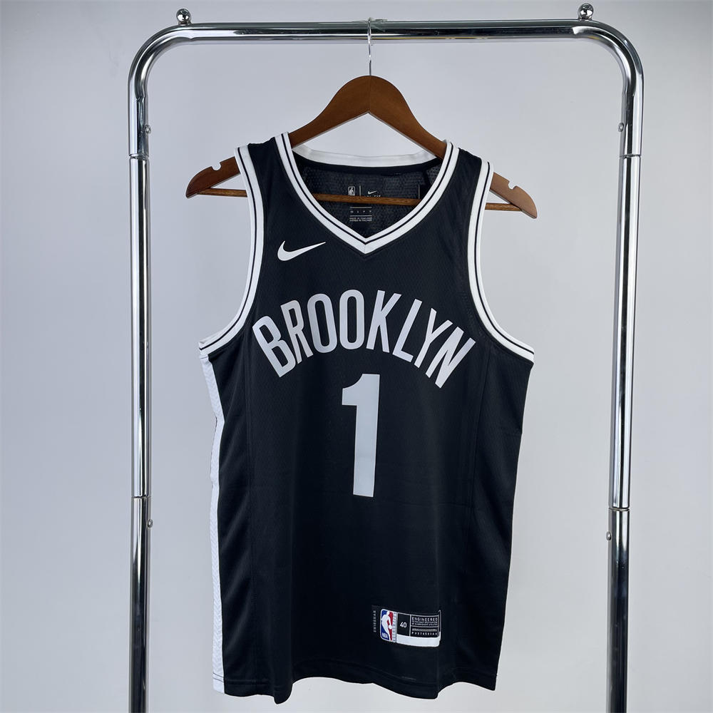 NBA Brooklyn Nets V-Neck Black Jersey BRIDGES#1 S-XXL