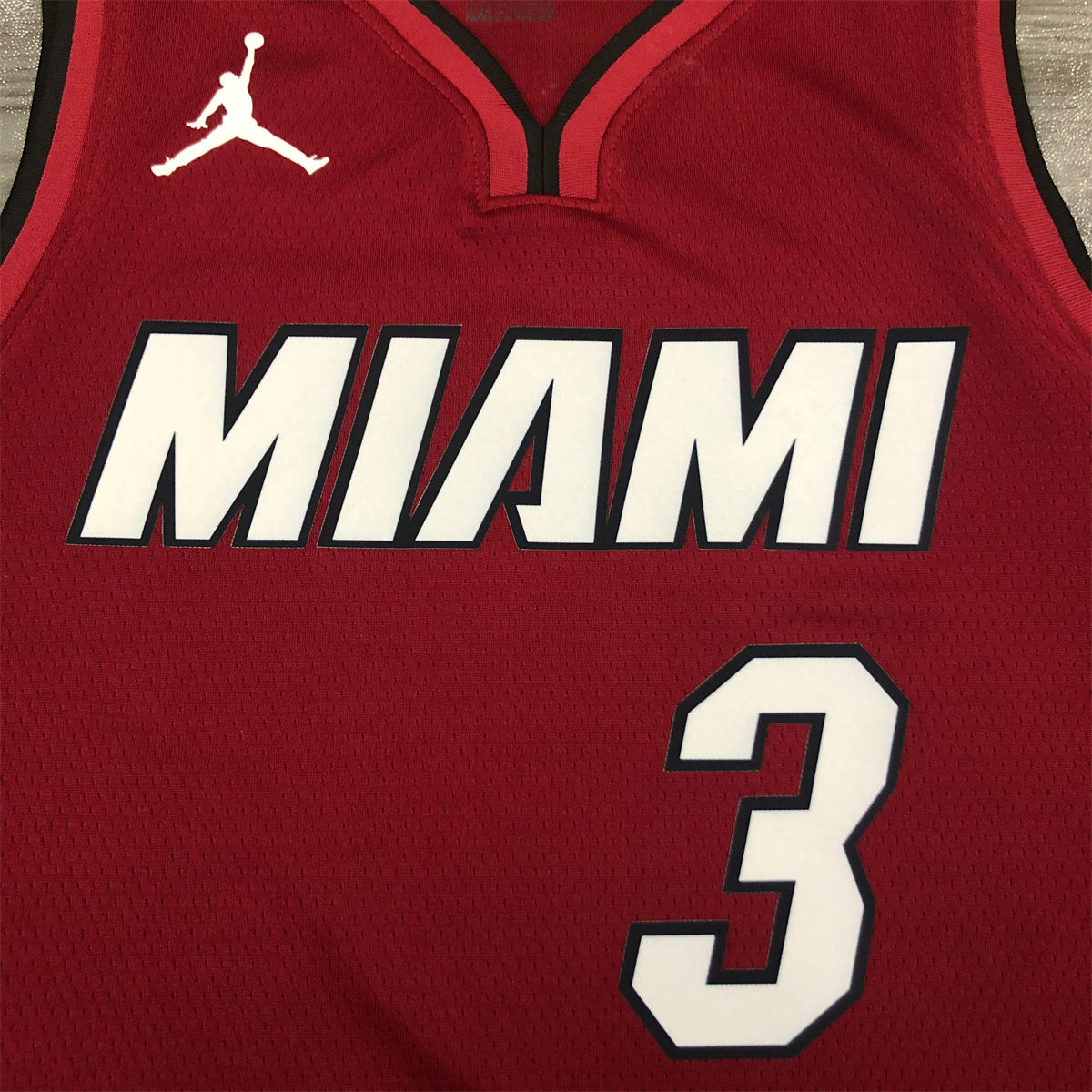 NBA Miami Hearts V-Neck Red Jersey WADE#3 S-XXL
