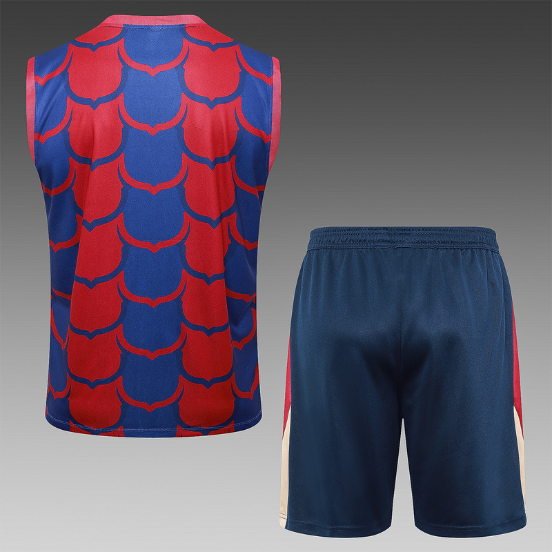 24/25 Barcelona Red Blue Training Set Shirt and Shorts