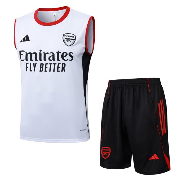 2026 Arsenal White Training Set Shirt and Shorts