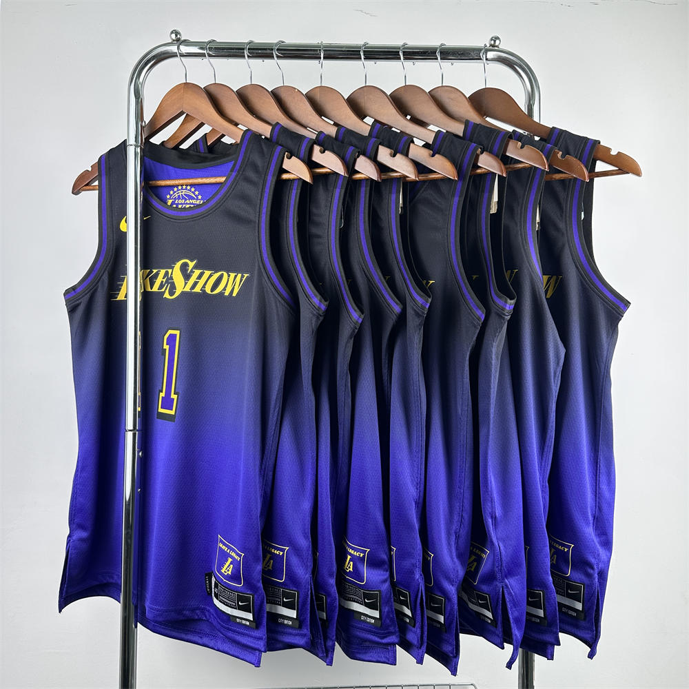 NBA Los Angeles Lakers 24/25 City Edition Purple Jersey JAMES#23 S-XXL