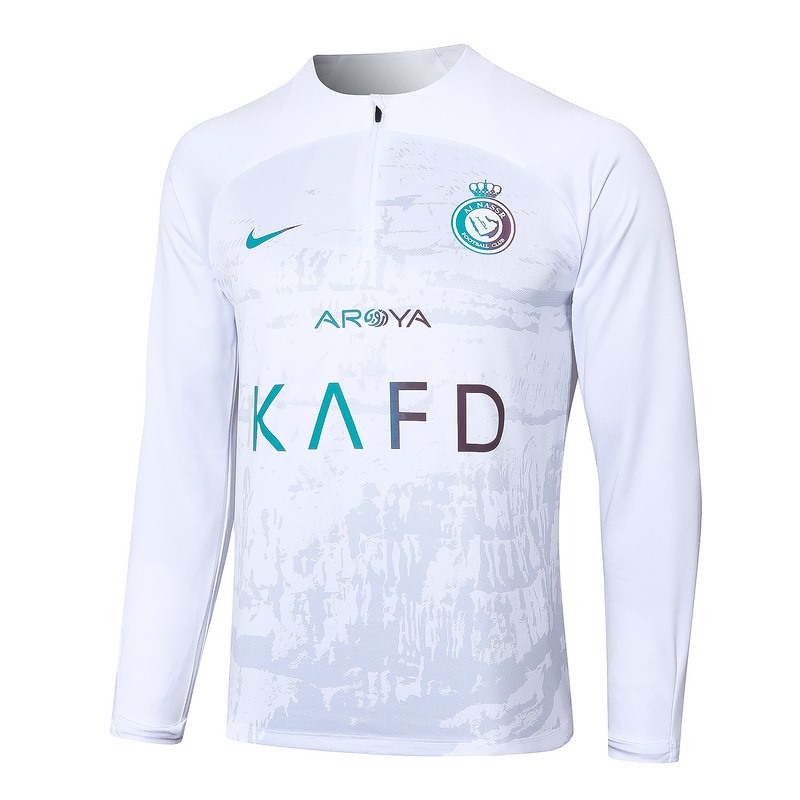 25/26 Al-Nassr white Long-sleeved half-pull training kit Football team kit