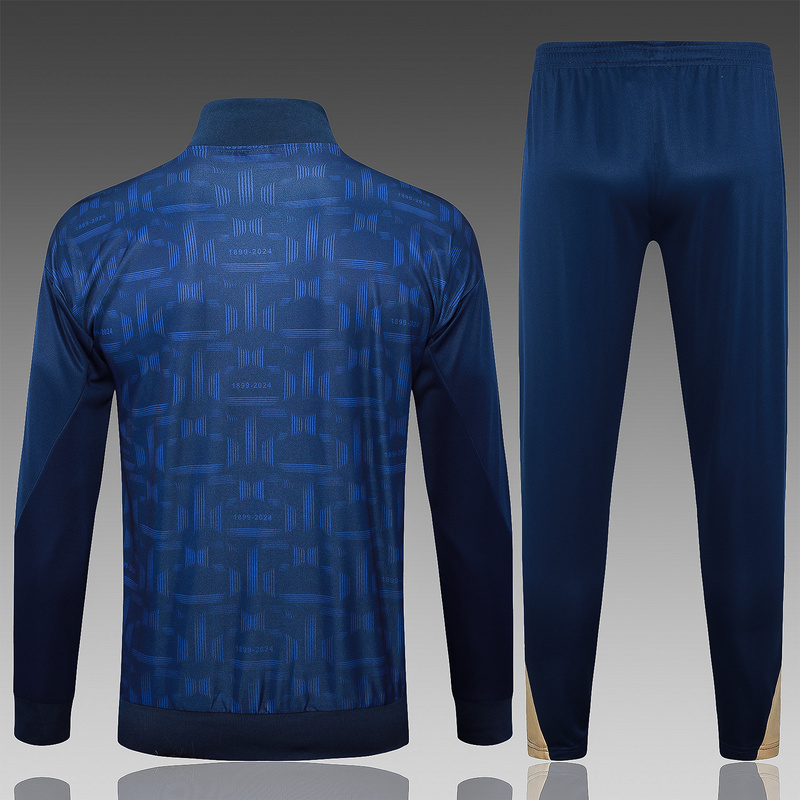2024/25 Barcelona Royal blue Jacket Training Suit Set Football Team Shirt Sports Fashion