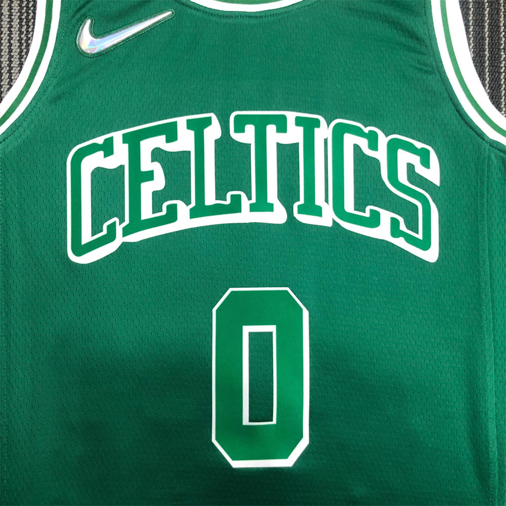 NBA Boston Celtics Round Neck 75th anniversary Green Jersey TATUM#0 S-XXL