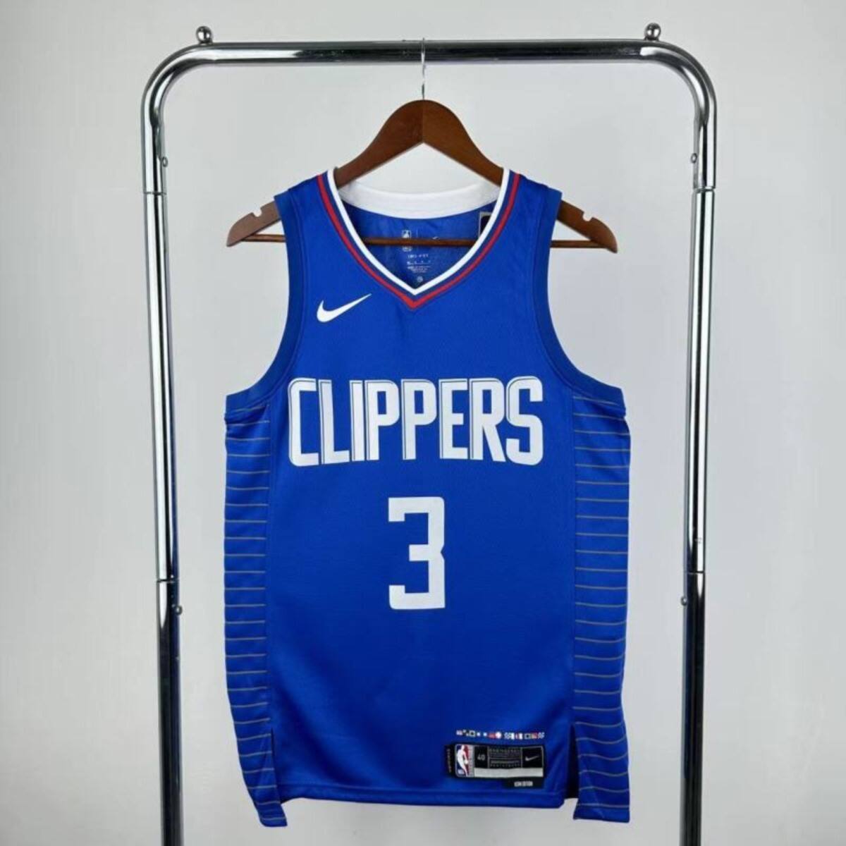 NBA Los Angeles Clippers 2023 V-Neck Blue Jersey PAUL#3 S-XXL