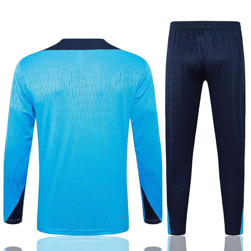 24/25 Chelsea Take blue Long-sleeved half-pull training kit Football team kit