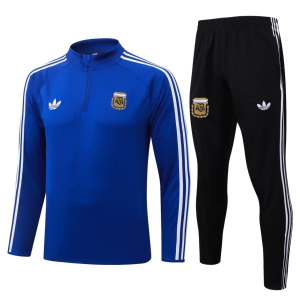 2026 Argentina Violet blue Long-sleeved half-pull trainingkit