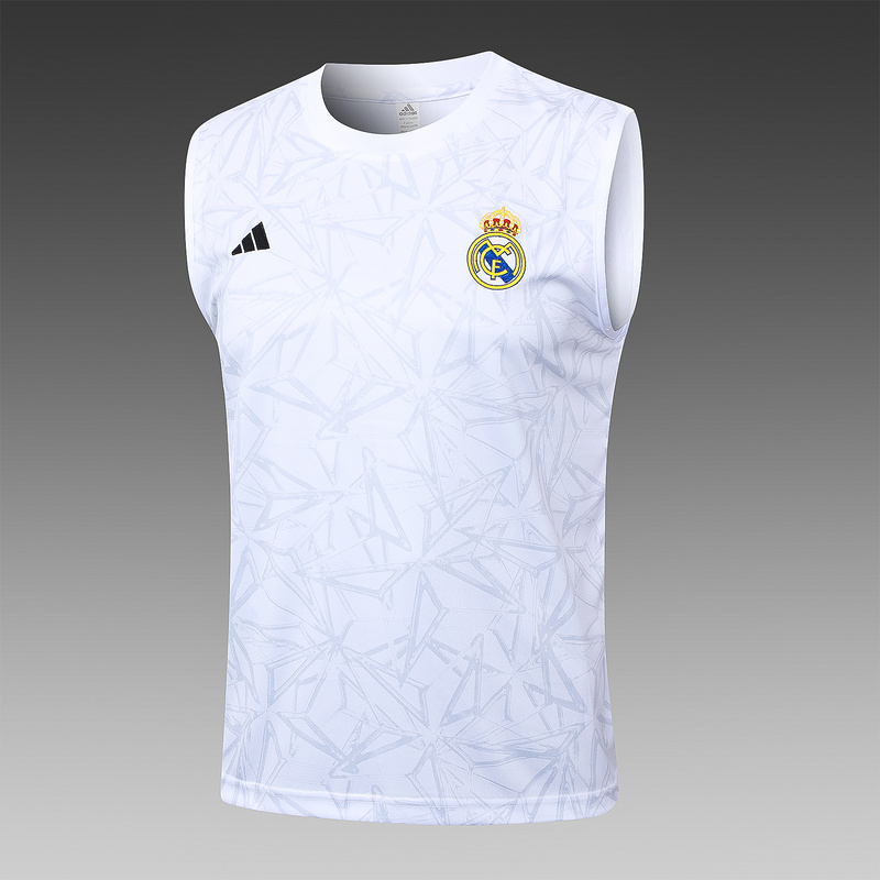 24/25 Real Madrid White Training Set Shirt and Shorts