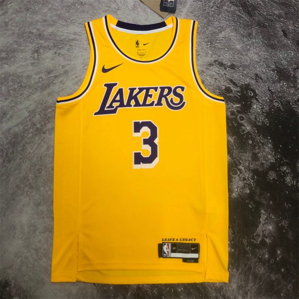 NBA Los Angeles Lakers DAVIS#3 2022/23 Gold Association Edition Swingman Jersey S-XXL