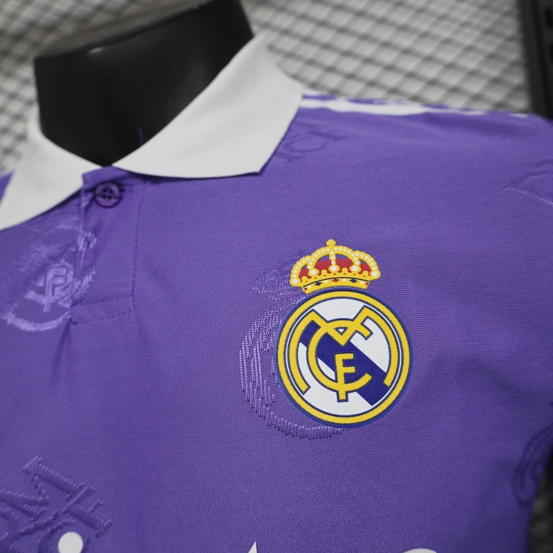25/26 Real Madrid POLO Co Branded Special Edition Purple jersey Player Version