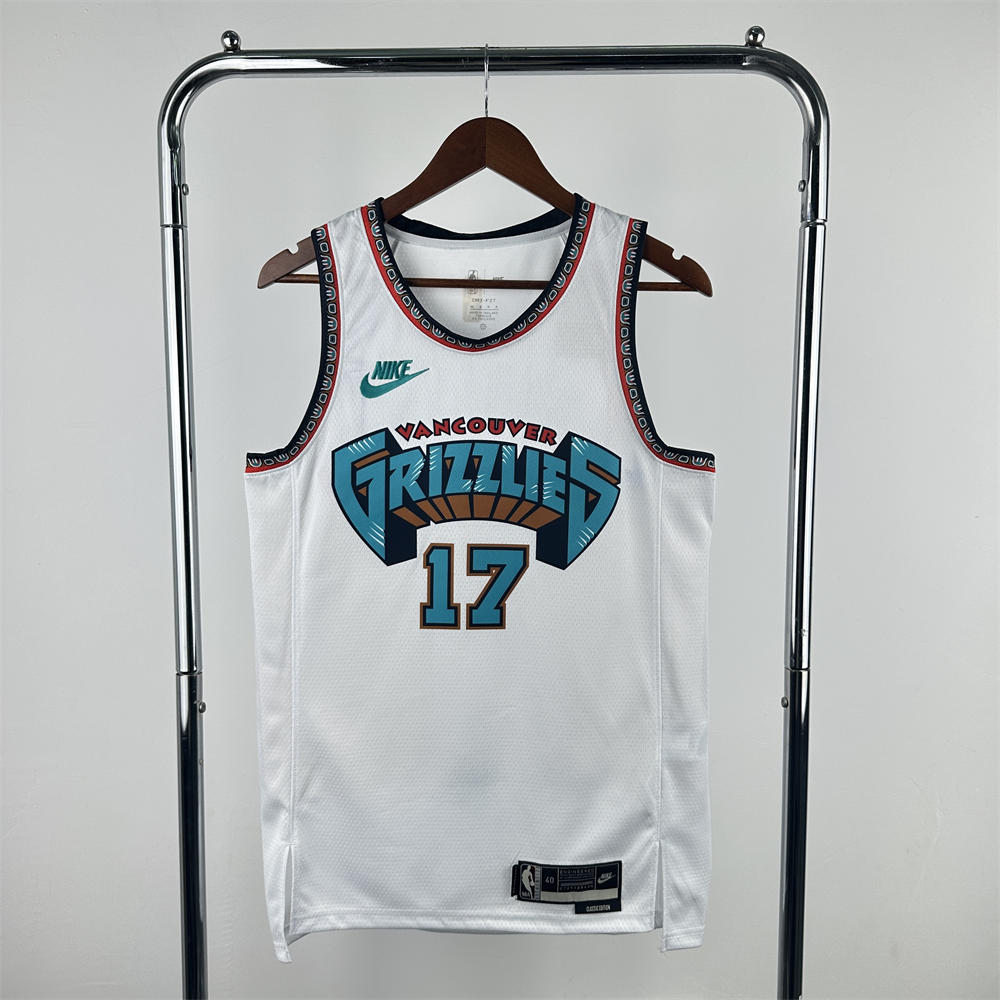 NBA Memphis Grizzies 24/25 Retro White jersey KAWAMURA#17 S-XXL