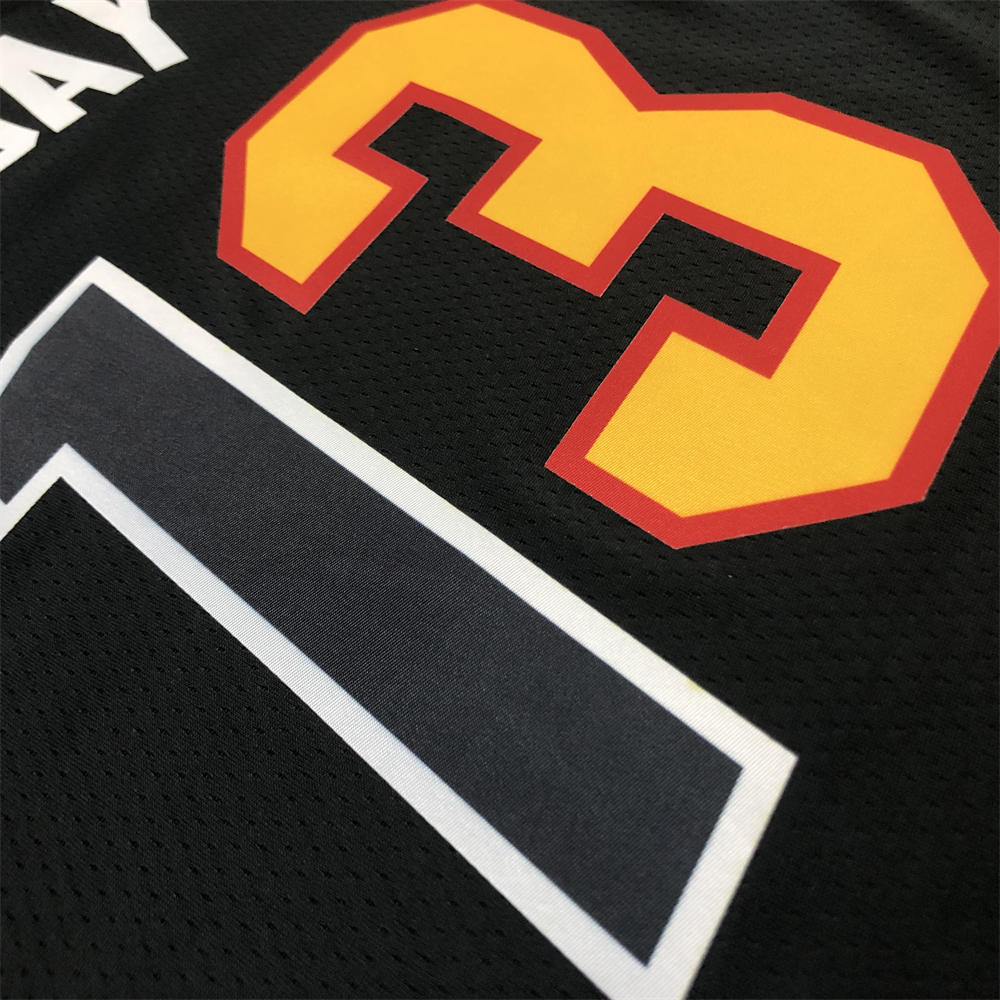 NBA Miami Hearts Round Neck Black 75th Anniversary Jersey ADEBAYO#13 S-XXL