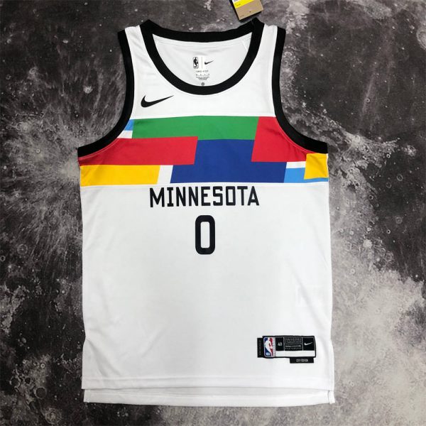 NBA Minnesota Timberwolves Round Neck Black Jersey RUSSELL#0 S-XXL