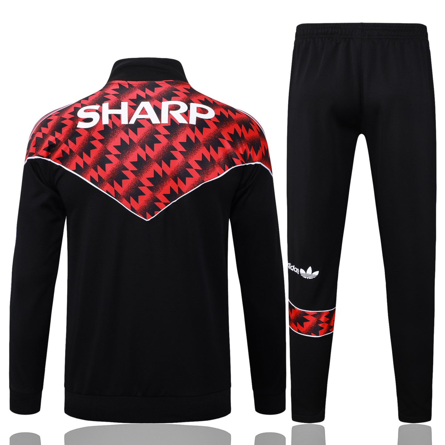 2025/26 Manchester United Black Jacket Training Suit Set Football Team Shirt Sports Fashion
