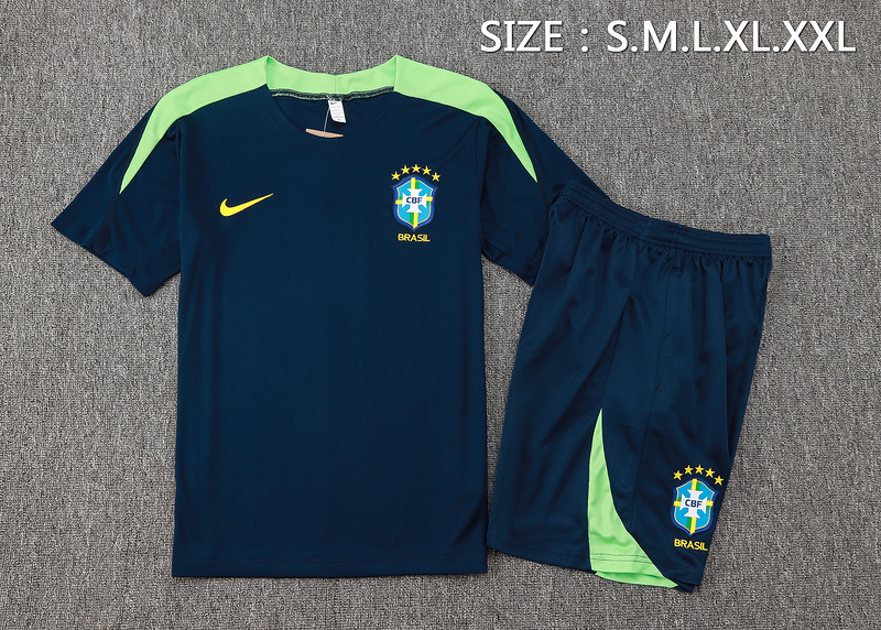 24/25 Brazil Blue Training Set Shirt and Shorts