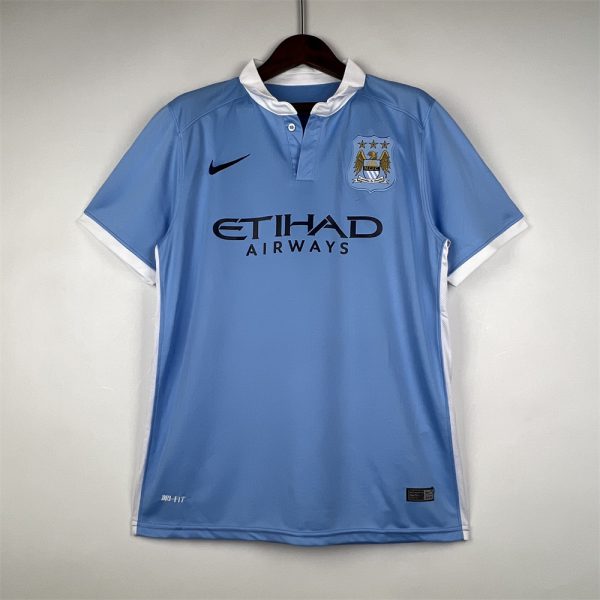 Retro Manchester City 15/16 version home jersey Fan Version