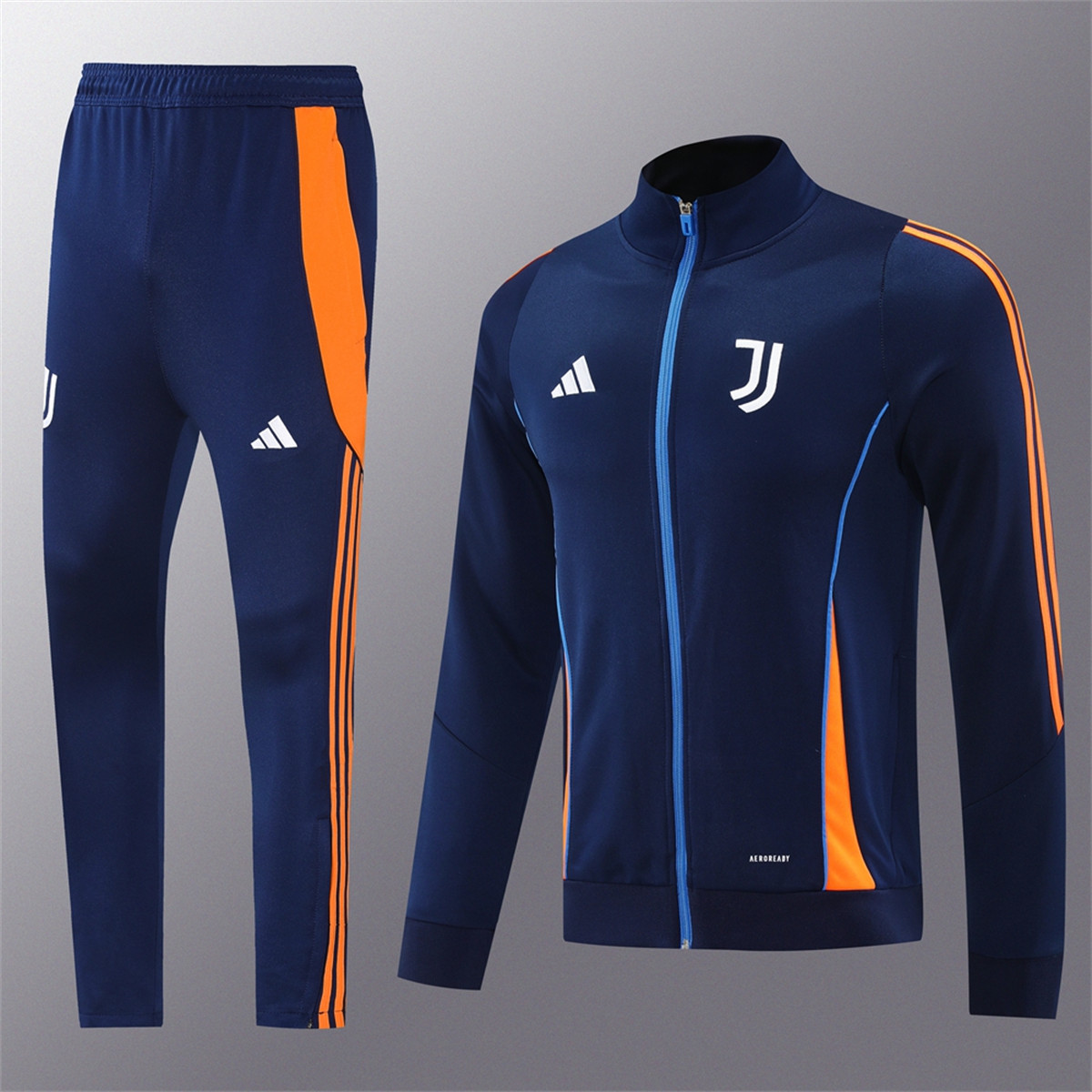 2024 Juventus Royal Blue Jacket Training Suit Set Football Team Shirt Sports Fashion