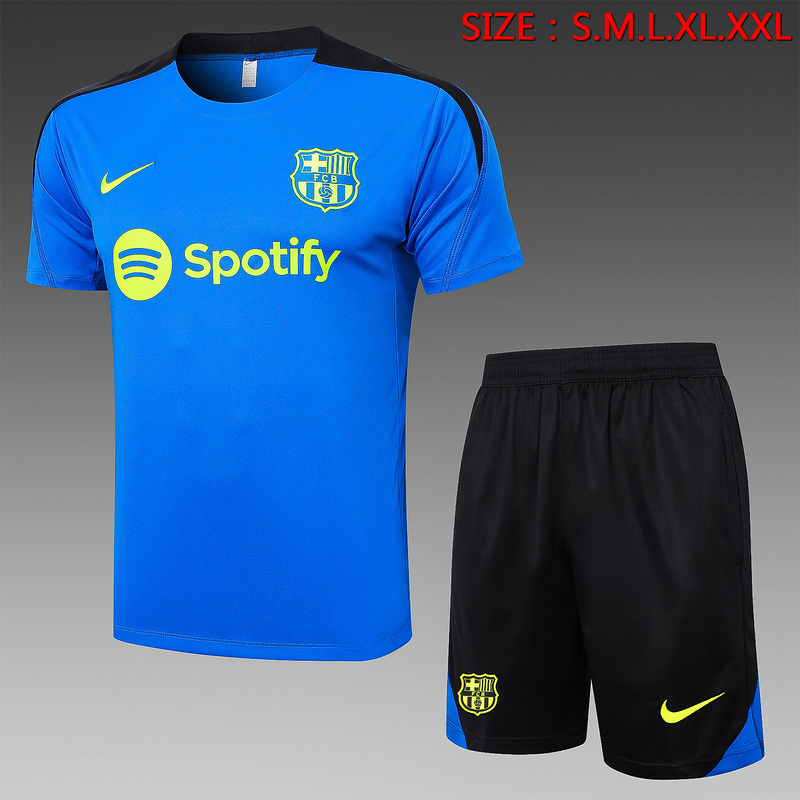 24/25 Barcelona Blue Training Set Shirt and Shorts