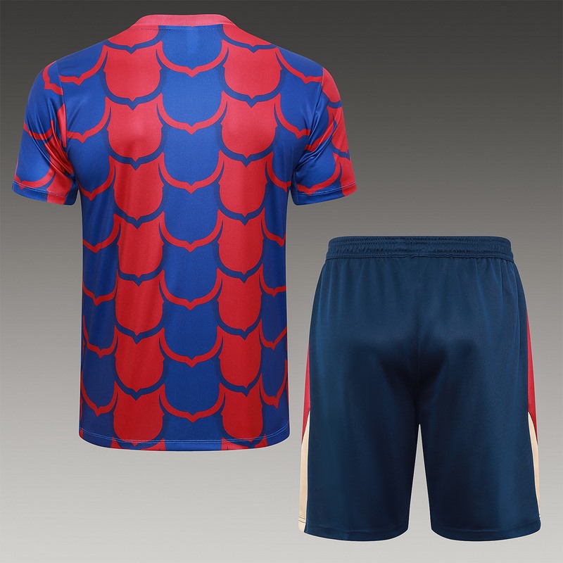 24/25 Barcelona Blue Red Training Set Shirt and Shorts