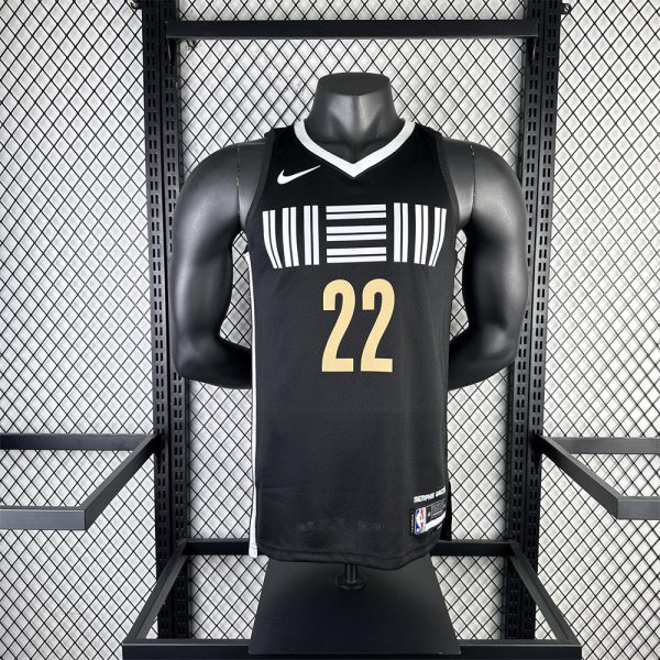 NBA Memphis Grizzies 2024 City Edition V-Neck Black Jersey BANE#22 S-XXL