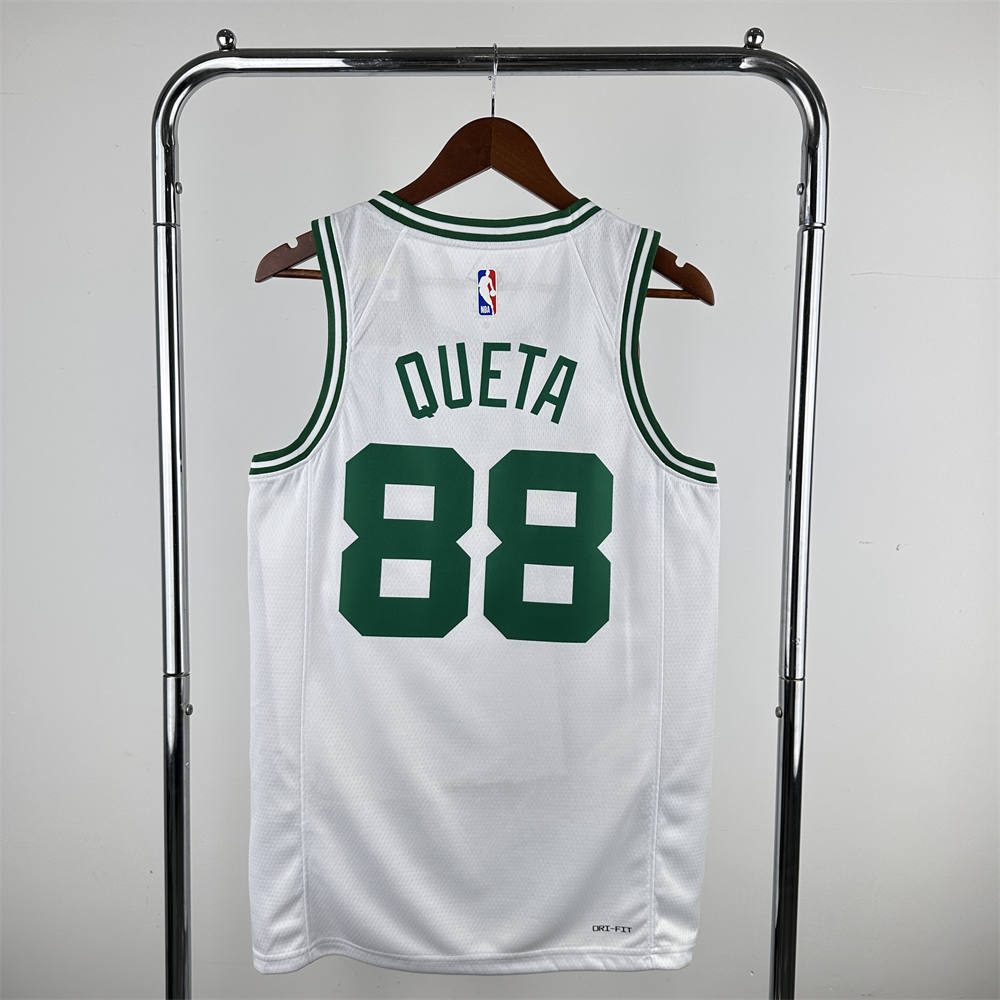 NBA Boston Celtics Round Neck White Jersey QUETA#88 S-XXL