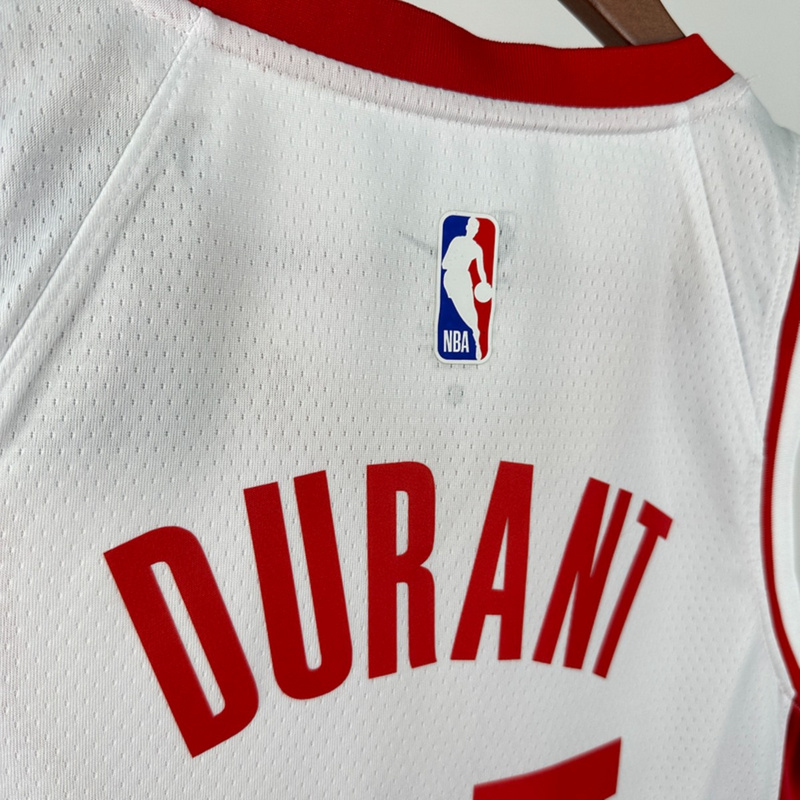 NBA Houston Rockets V-Neck White Jersey DURANT#35 S-XXL