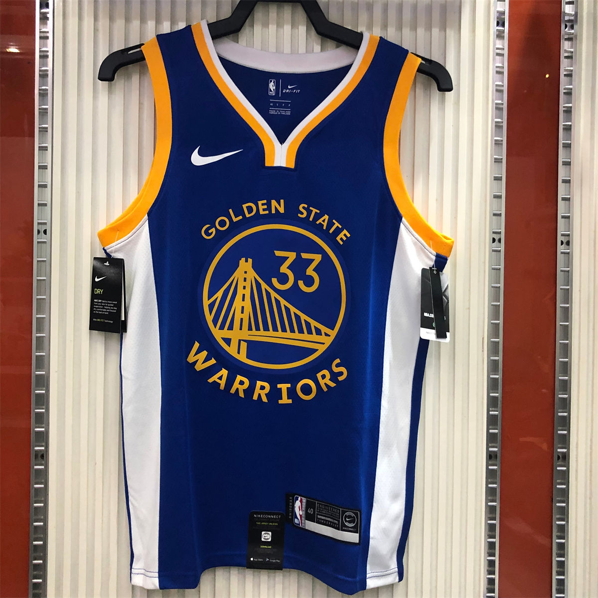 NBA Golden State Warriors V neck Blue Jersey WISEMAN#33 S-XXL
