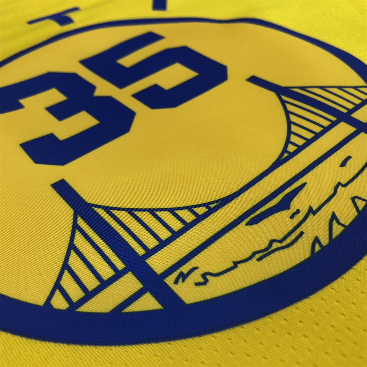 NBA Golden State Warriors Round neck Yellow Jersey DURANT#35 S-XXL