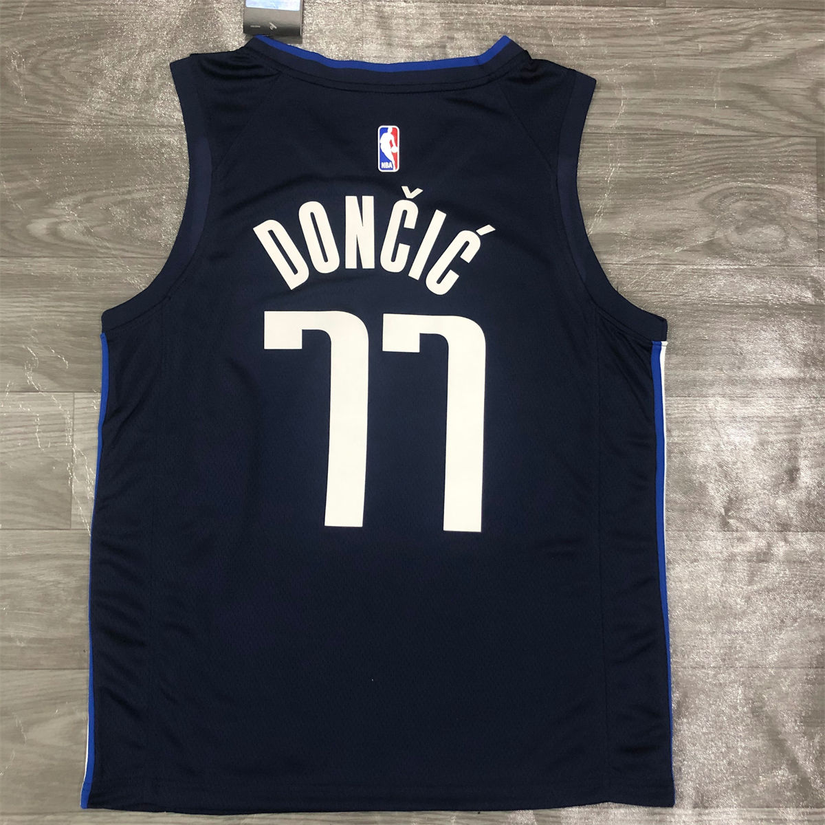 NBA Dallas Mavericks V Neck Royal Blue Jersey DONCIC#77 S-XXL