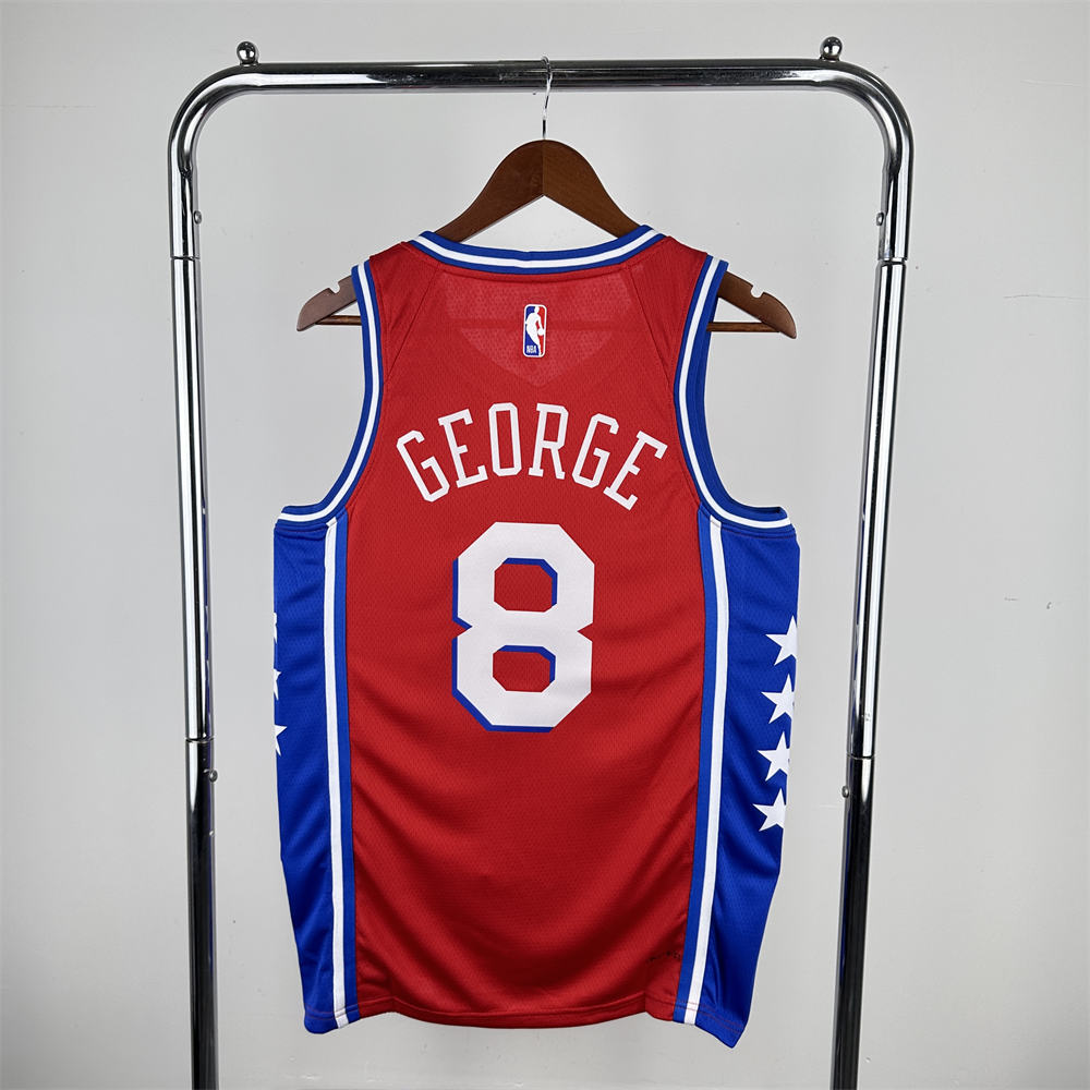 NBA Philadelphia 76ers GEORGE#8 2022/23 Jordan Brand Red Statement Edition Swingman Jersey S-XXL