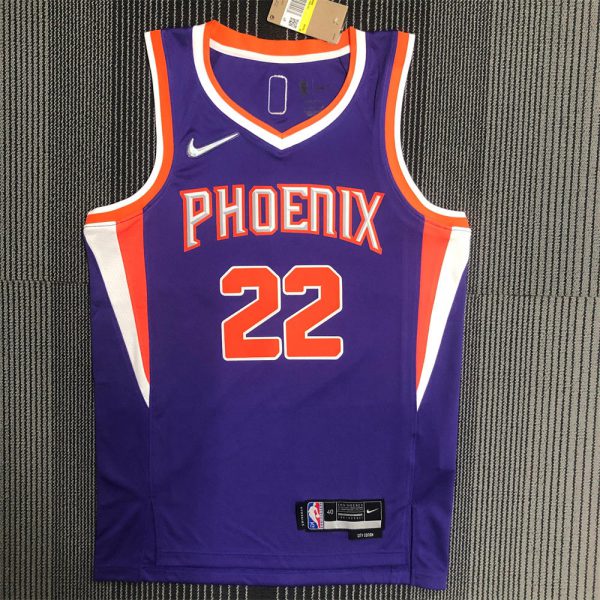 NBA Phoenix Suns V-Neck Purple 75th Anniversary AYTON#22 jersey S-XXL