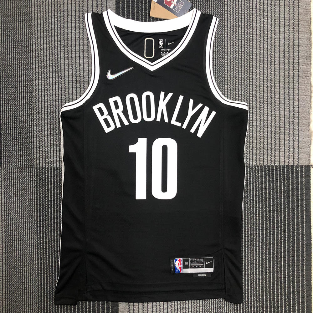 NBA Brooklyn Nets V-Neck Black 75th anniversary Jersey SIMMONS#10 S-XXL
