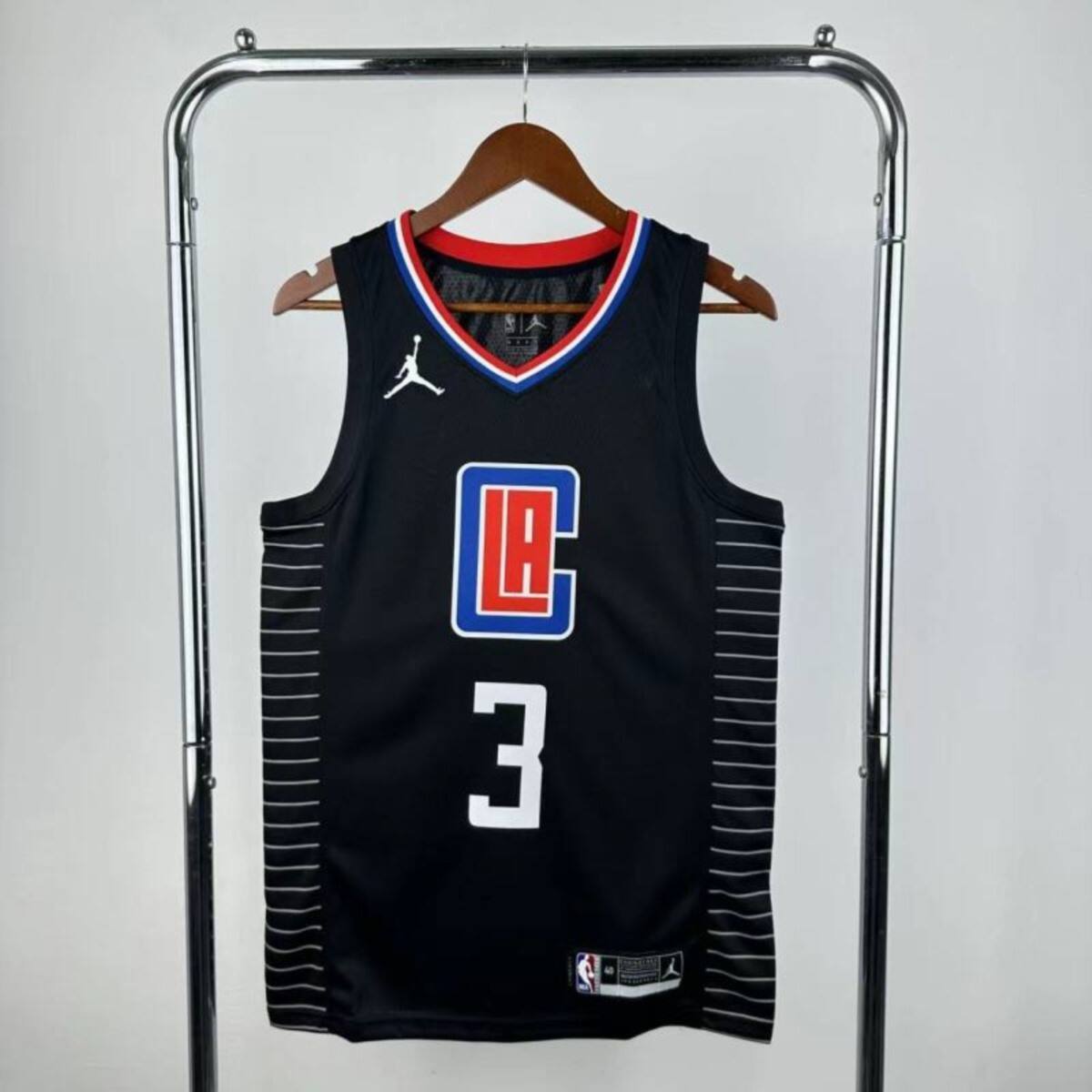 NBA Los Angeles Clippers V-Neck Black Jersey PAUL#3 S-XXL