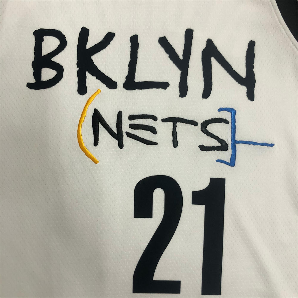 NBA Brooklyn Nets V-Neck White Jersey ALDRIDGE#21 S-XXL