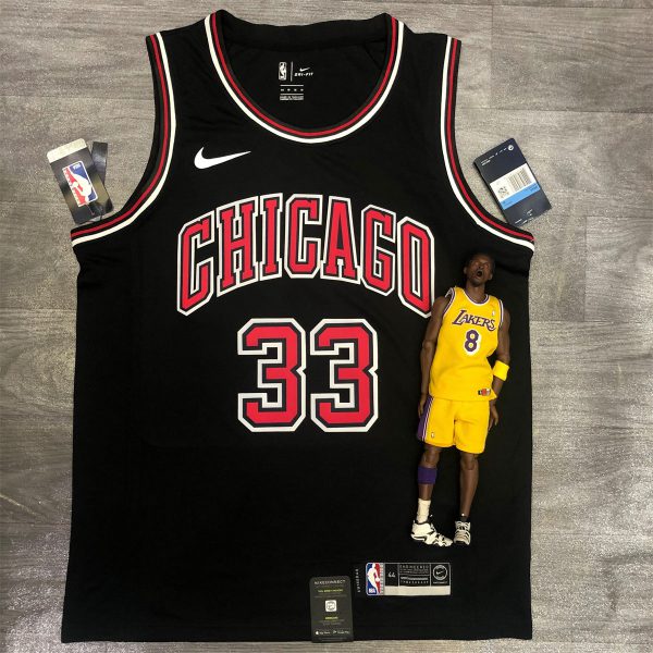 NBA Chicago Bulls Round neck Black Jersey PIPPEN#33 S-XXL