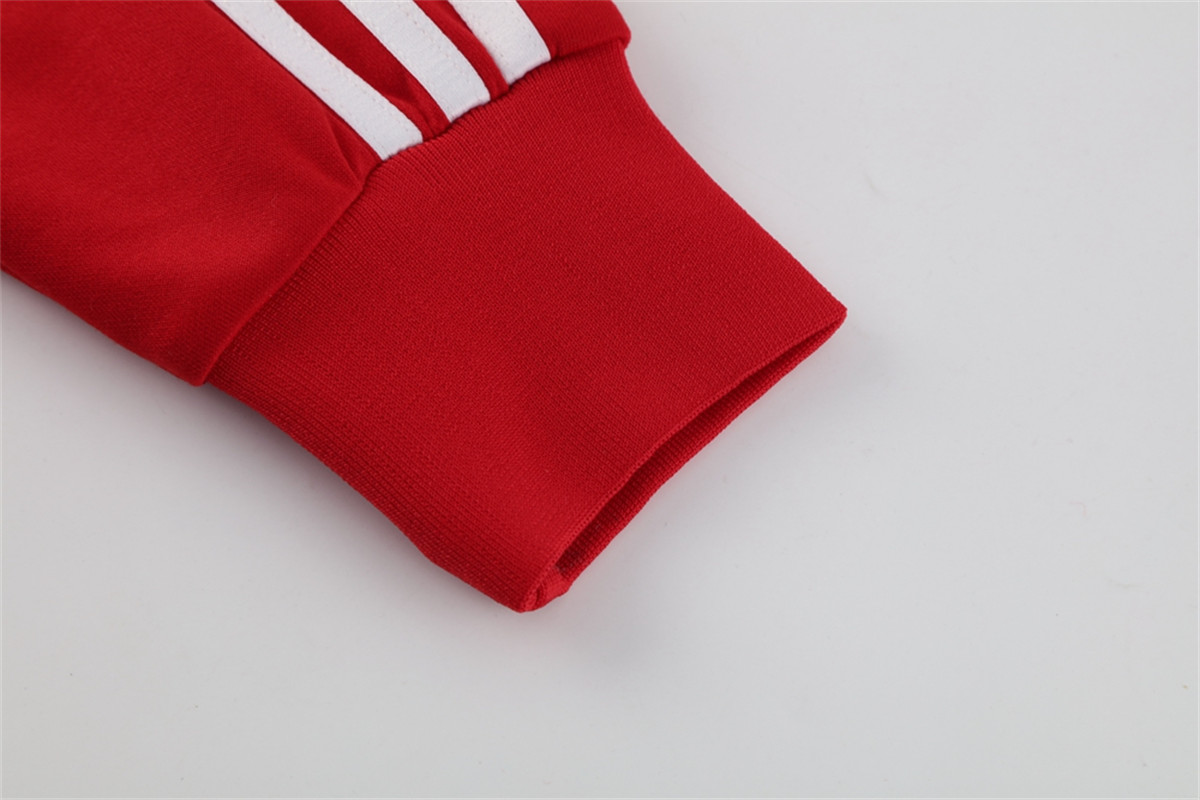 2025 Adidas Red Hoodie Jacket Kit Set Football Team Shirt Sports Fashion