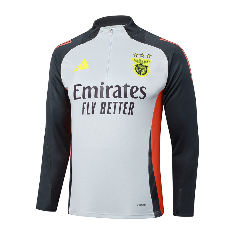 2024/25 Benfica Grey Long-sleeved half-pull training kit Football team kit