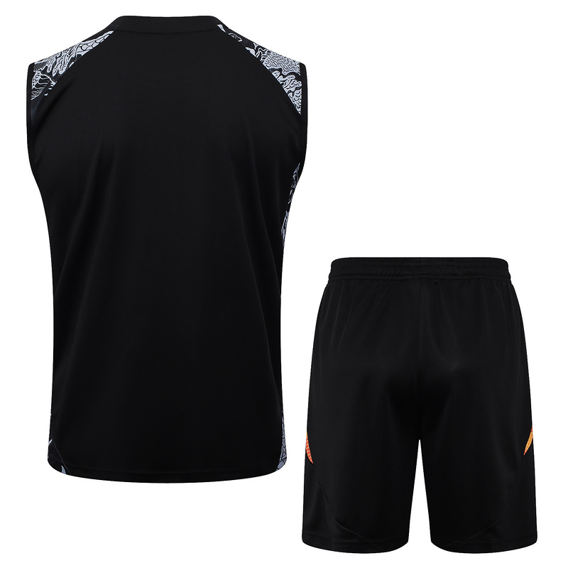 24/25 Real Madrid Black Training Set Shirt and Shorts