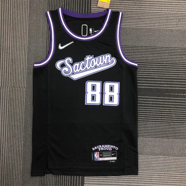 NBA Scaramento Kings Round Neck White 75th Anniversary jersey QUETA#88 S-XXL